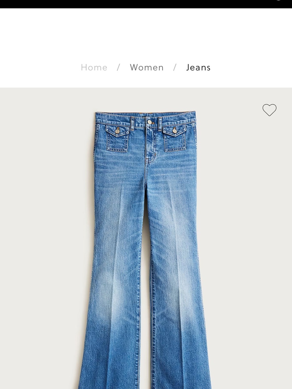 J.Crew High-Rise Flare Jeans | Size 30 | Patch Pocket Denim